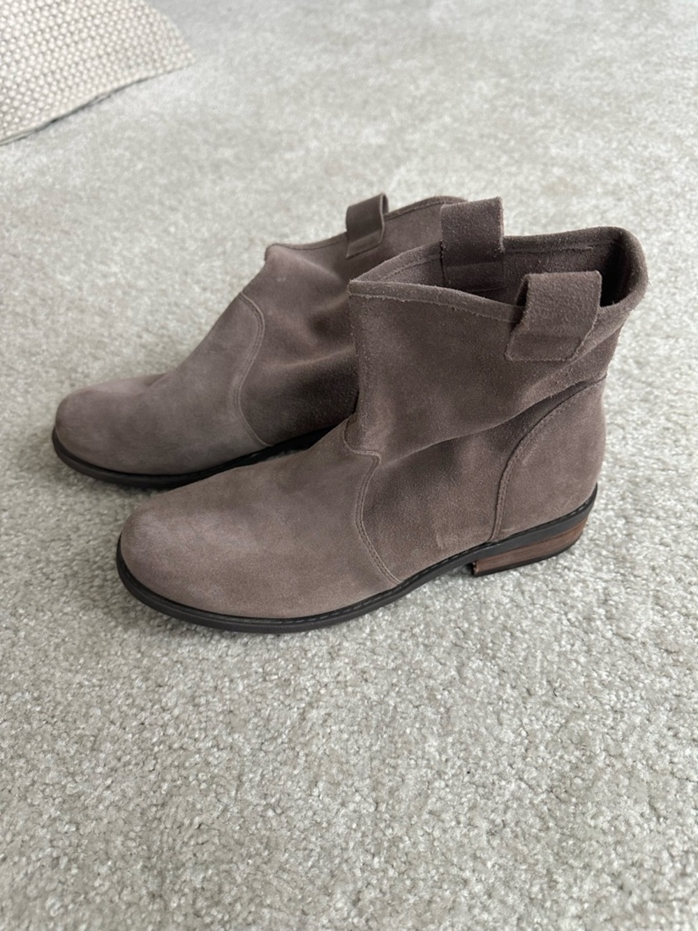 Sole Society Taupe Suede Ankle Booties